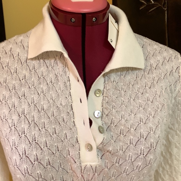 NWOT Zara knit top with collar and 3/4 sleeves 🔴 - Picture 3 of 13